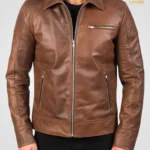 Biker-Leather-Jacket-Brown-Lavendard-Mens