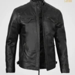 Black-Cafe-Racer-Leather-Jacket-Men-Quilted