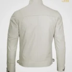 Mens-Biker-Style-Off-white-Leather-Jacket-Quilted-Shoulder-2