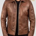 Men's-Brown-Lavendard-Biker-Leather-Jacket